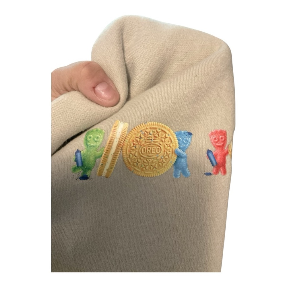 Unisex American Apparel, Oreo, Sour Patch kids tan sweatshirt, size large - Picture 4 of 4